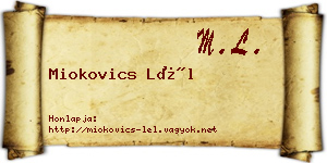 Miokovics Lél névjegykártya